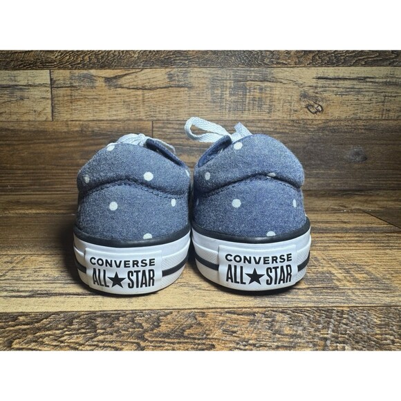 Converse Women’s Chuck Taylor All Star Low Polka Dot Denim‎ Sneakers Size 6 - Picture 3 of 10